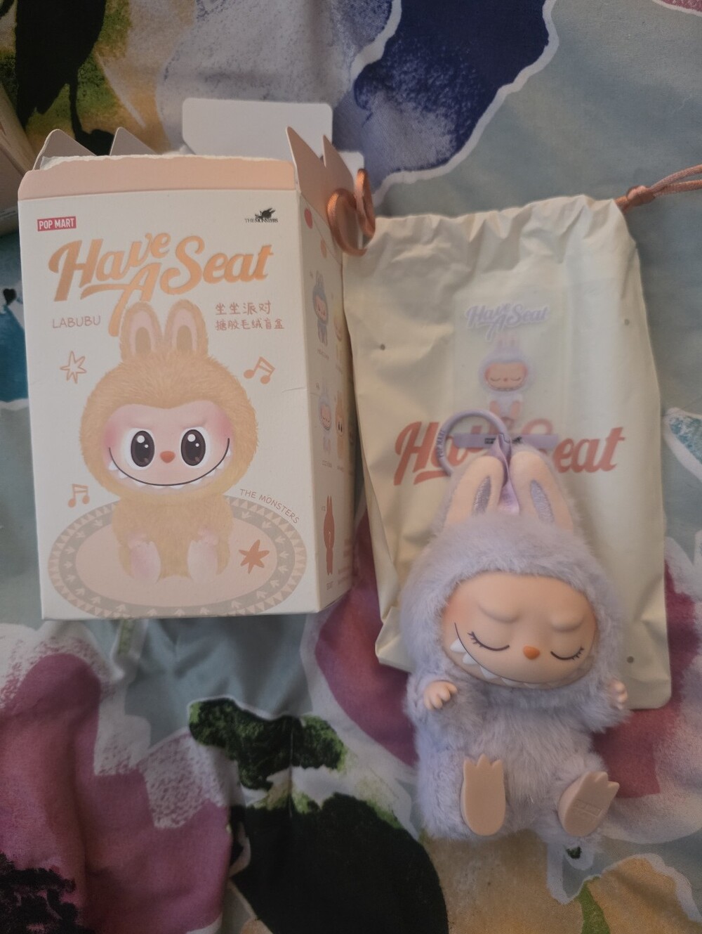 Pop Mart Labubu Hare Seat Plush Figure - Lavender
